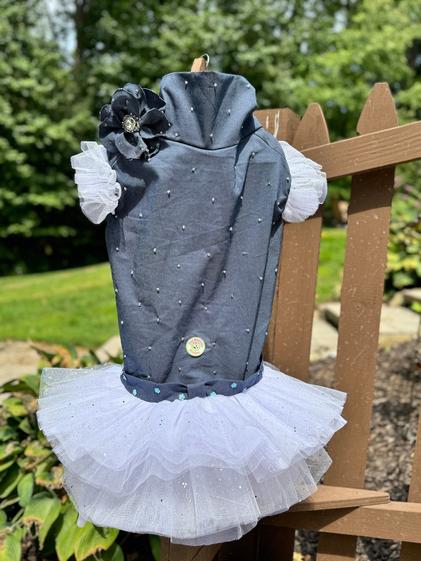 Denim & Diamonds Dog Tutu Dress