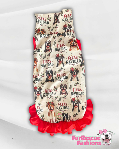 2026 Christmas in July Dog Shirt With Ruffles On the Booty (AVAILABLE IN ANY PRE-ORDER PATTERN)