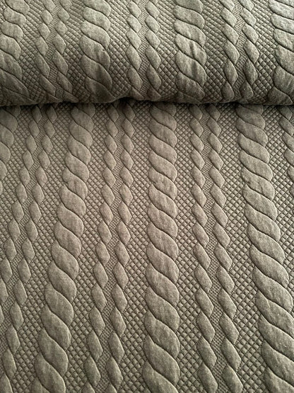 Olive Cable Knit Dog Shirt