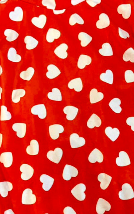 Classic Valentine Dog Pajama with White Neck & Trim/Sleeves