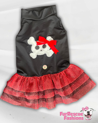 🏴‍☠️ Sassy Pawrate – Pirate Dog Tutu Dress