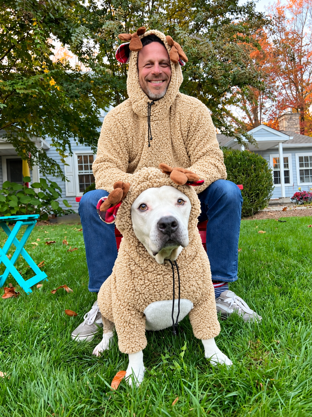 Oh Deer! Cozy Reindeer Sherpa Dog Hoodie