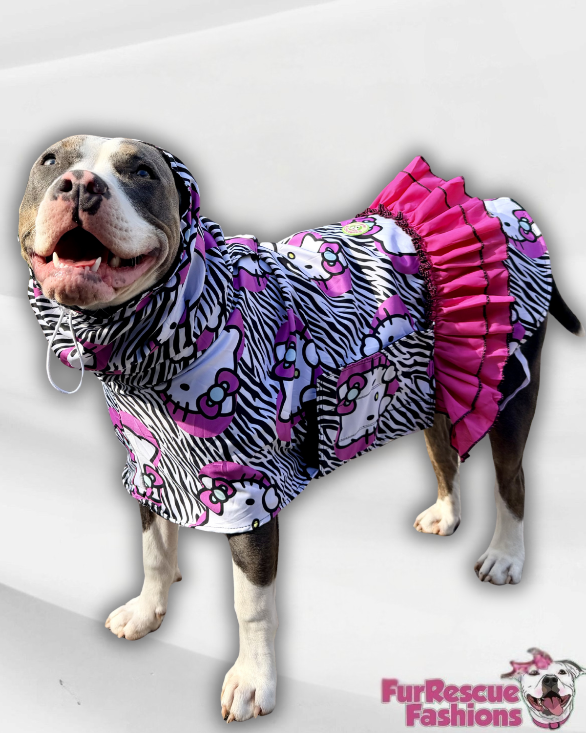 Pink Kitty Purr-fection Zebra Rain Jacket - Cape - Vest