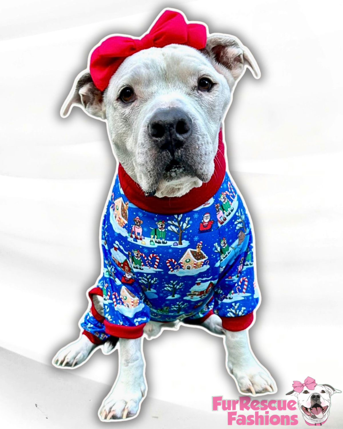 Candy Cane Forest - PAWjama with Red Neck & Trim/Sleeves