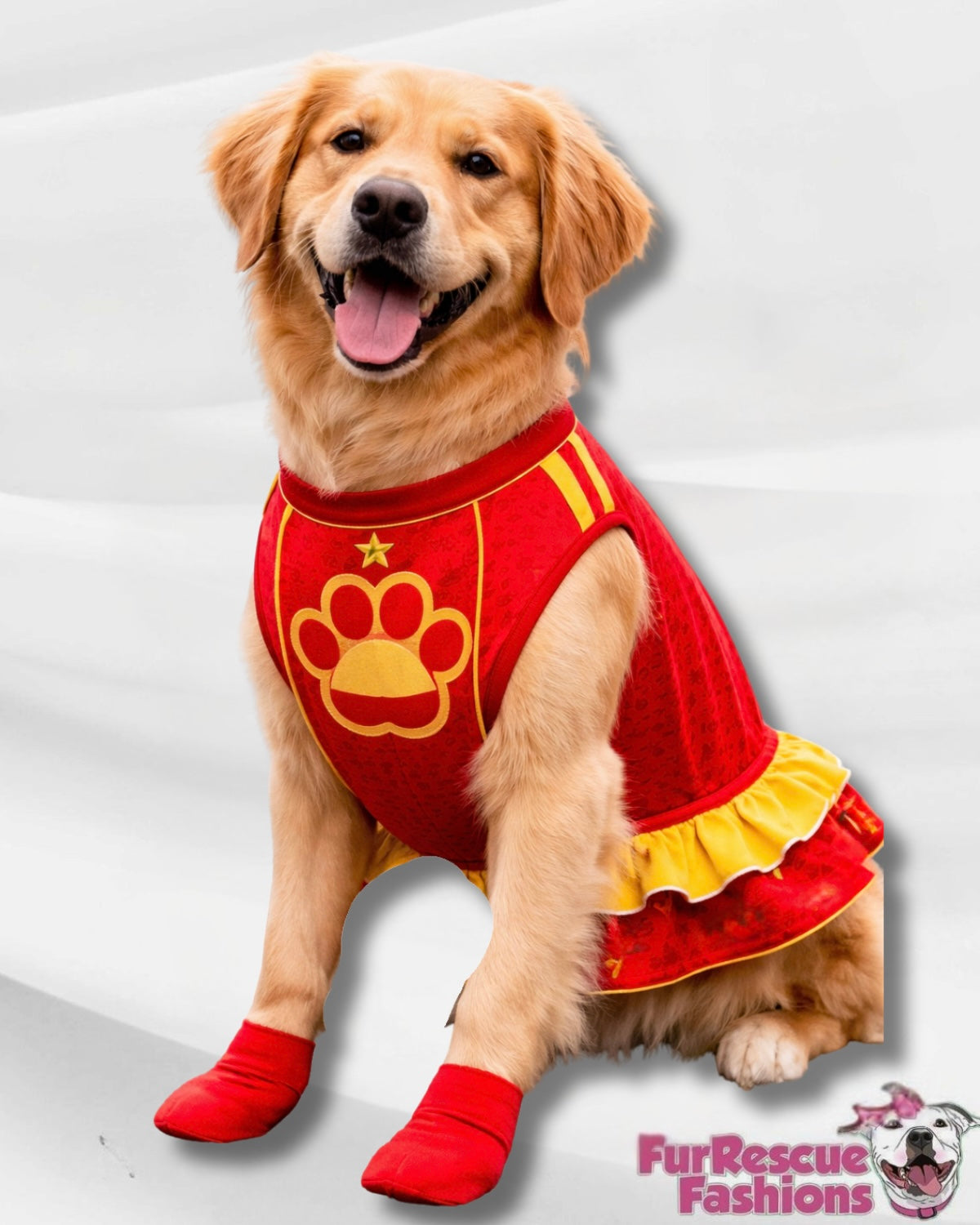 Spain Dog Jersey or Ruffle Dress – Soccer Cup 2026 | Custom Pet Soccer Shirt ⚽️🐾