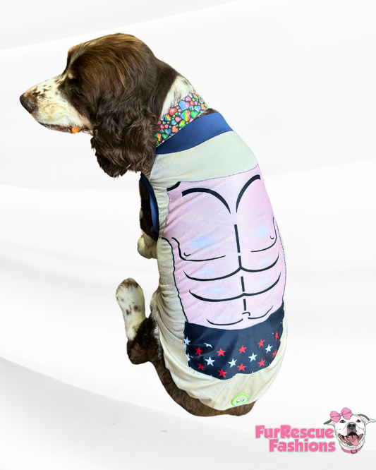 Boy Six Pack Trunks Body UV50  Dog Shirt