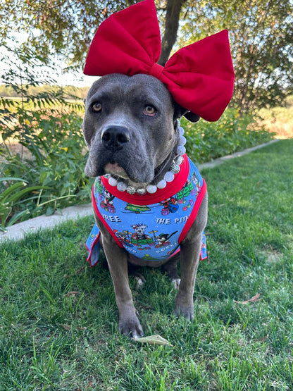 Christmas Rock - Dog Pajama with Red Neck & Trim/Sleeves