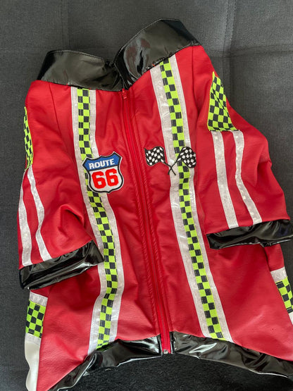 Faux Leather Racer Dog Jacket 🏁