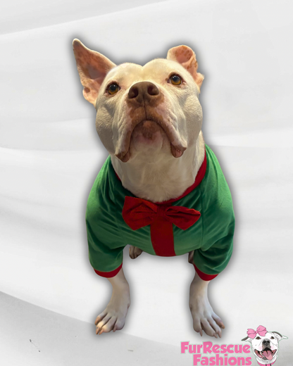 Christmas Gift Bow Dog Sweater