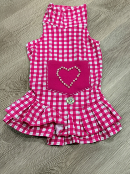 Sweetheart Picnic Pearl Ruffle Dress