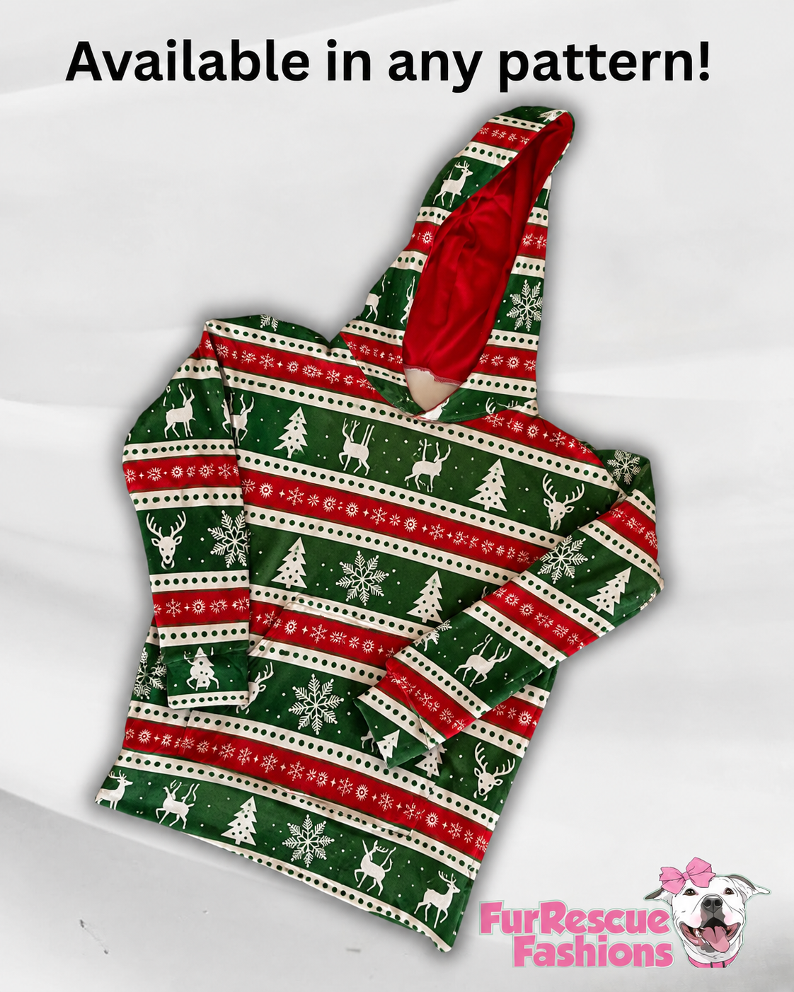 Ultra-Luxe Christmas Human Hoodie (Any Pattern Available)