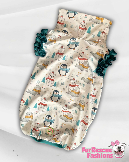 2026 Christmas in July Dog Shirt With Ruffles (AVAILABLE IN ANY PRE-ORDER PATTERN)