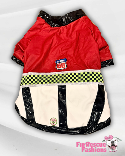 Faux Leather Racer Dog Jacket 🏁