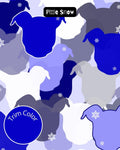 Pittie Snow - PAWjama with Royal Blue Neck & Trim/Sleeves