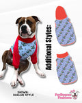 Dragon Me Down The Slopes - Dog Pajama with Red Neck & Trim/Sleeves