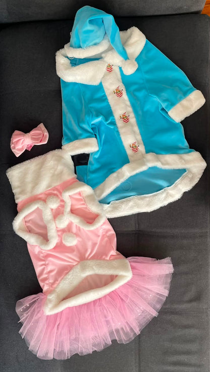 Winter Frost Santa Dog Coat