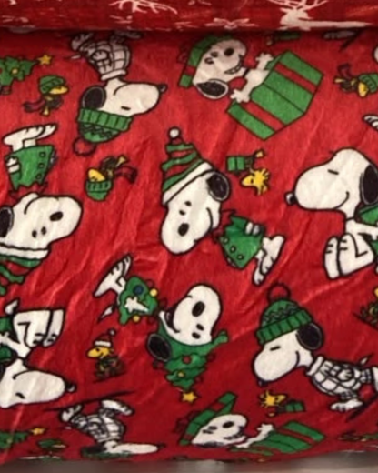 A Very Snoopy Christmas Ultra-Luxe - Dog Pajama with Green Neck & Trim/Sleeves