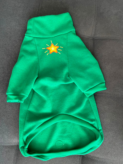 Pizza Christmas Tree Dog Sweater