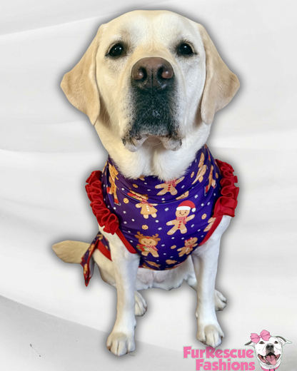 2026 Christmas in July Dog Dress With Ruffle / With Sleeves or Sleeveless (Available in any pattern)