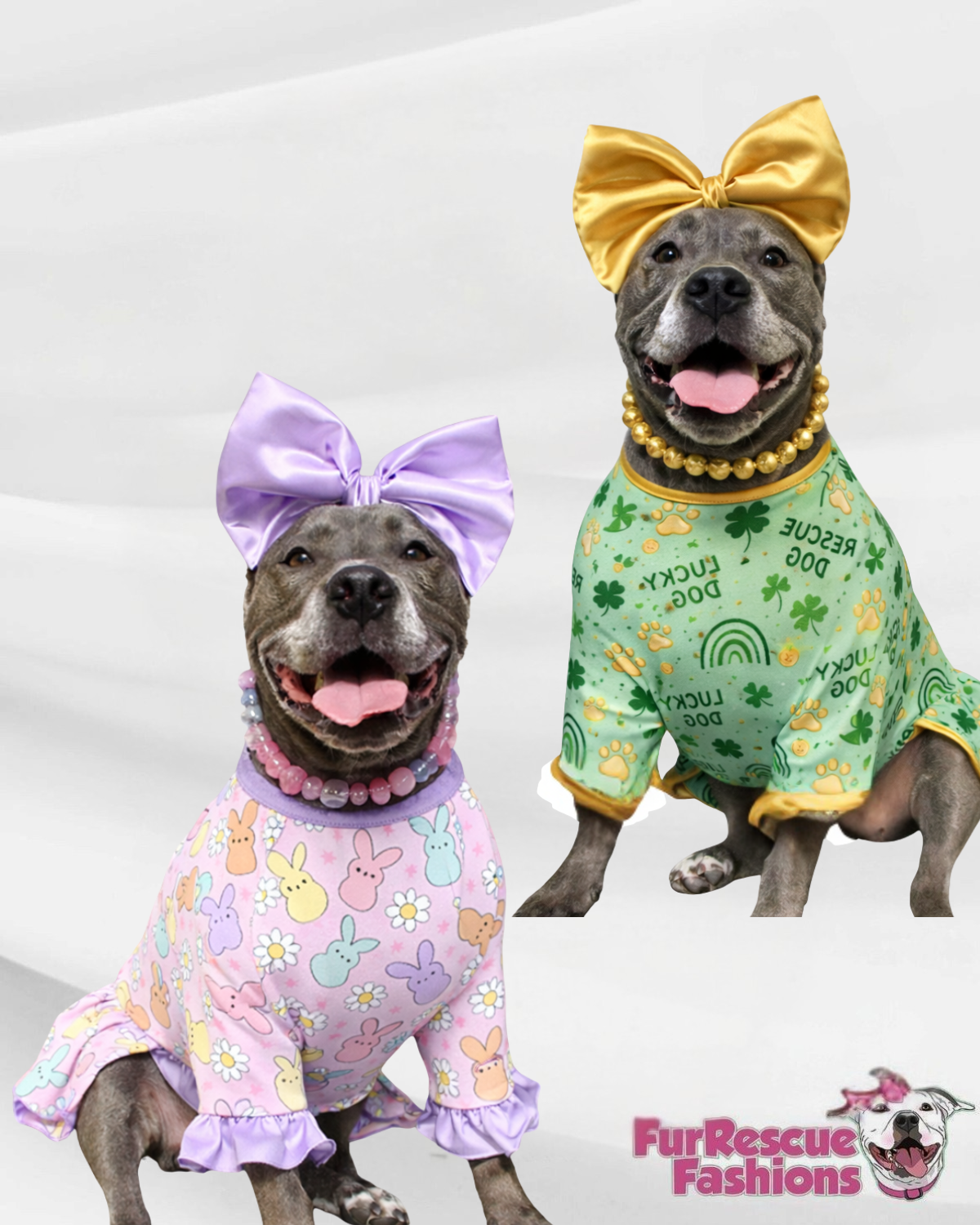 2026 St. Pawtricks & Easter Dog Dress With Ruffle / With Sleeves or Sleeveless (Available in any pattern)
