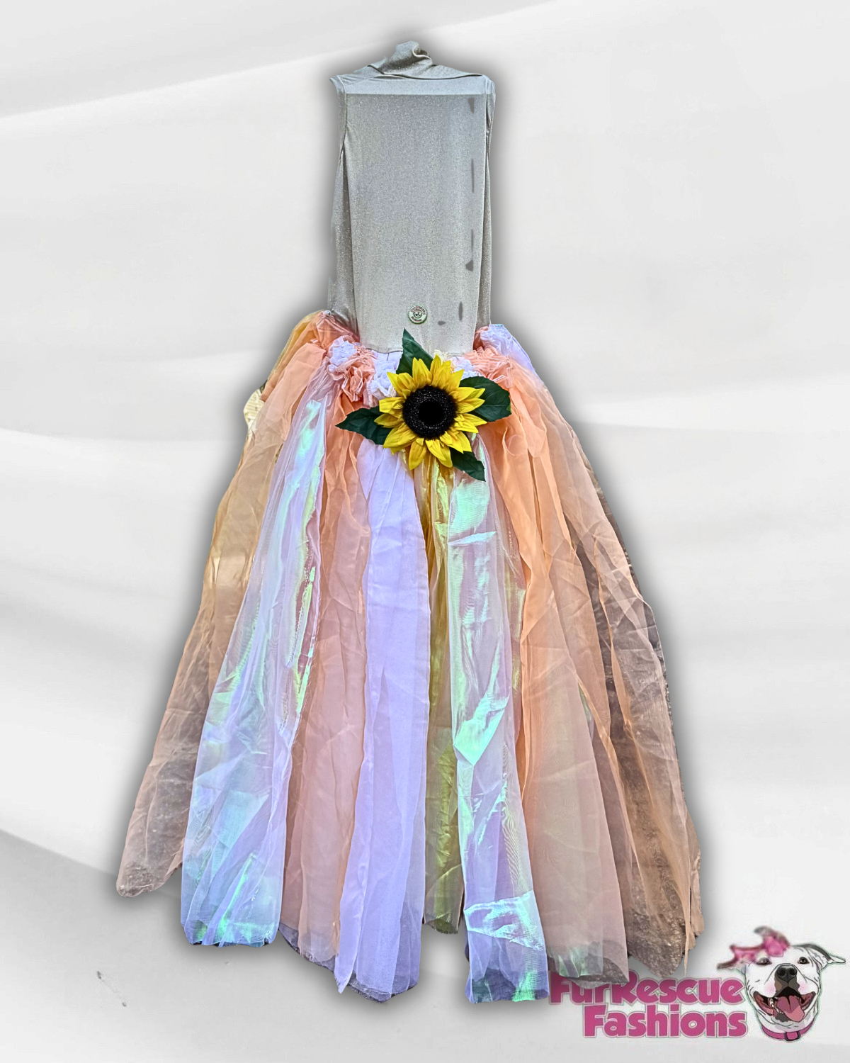 Sunflower Magic Dog Gown WITH Attachable Train