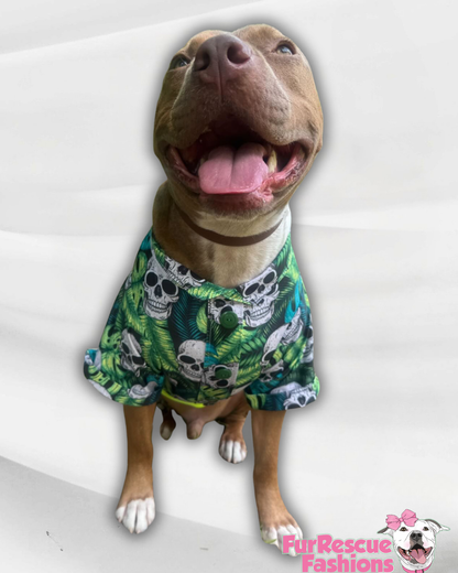 2026 Fall & Halloween Hawaiian Faux Button Up Dog Shirt With Sleeves (Choose Your Pattern)