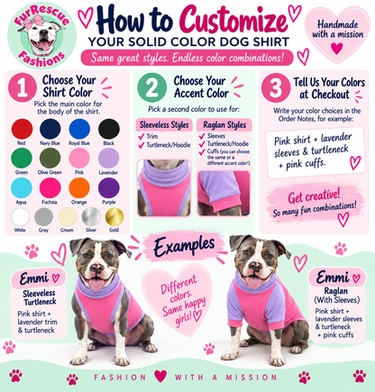 Mix & Match Solid Dog Shirts