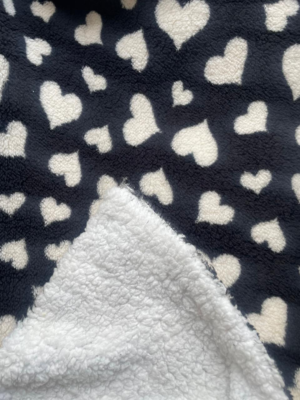 Polka Hearts Snood Dog Sweater – Luxury Fleece & Sherpa Lining