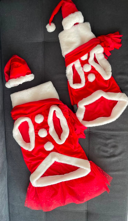 Santa & Pompoms Sleeveless Dog Shirt