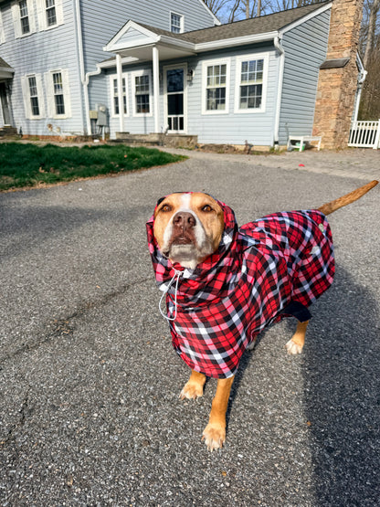 Timber Pup Plaid Rain Jacket - Cape - Vest