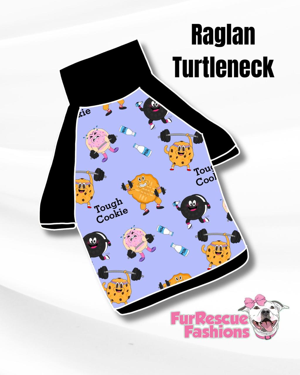 Tough Cookie Dog Pajama with Black Trim, Neck & Sleeves