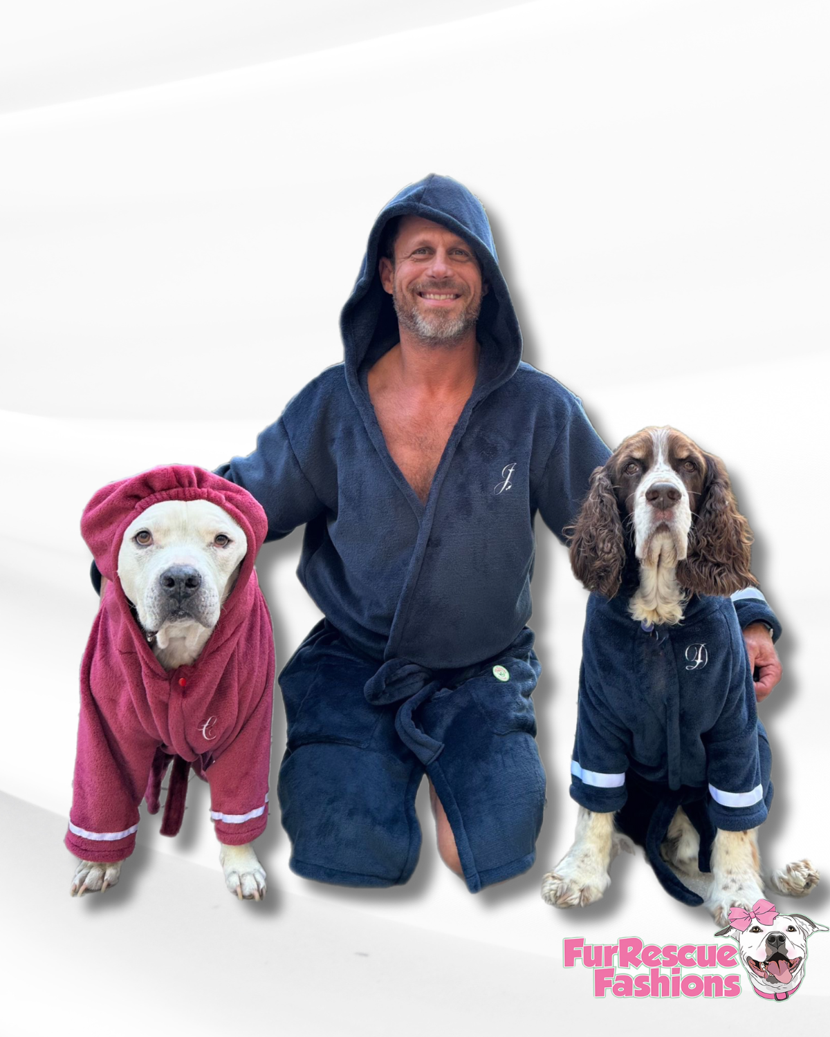 Matching Personalized Lux Spa Robe for Humans – FurRescue Fashions