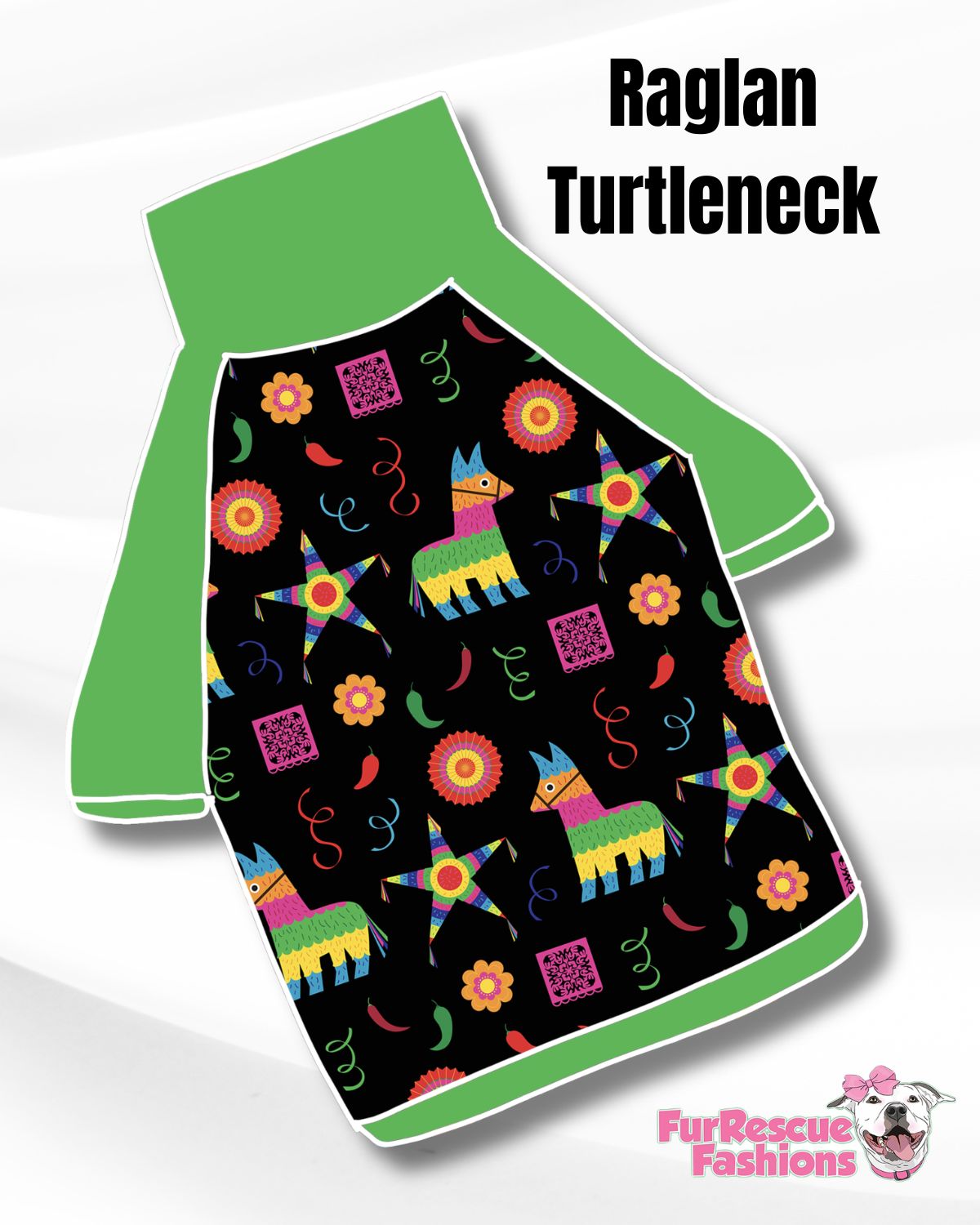 Cinco de Party Pajama with Green Neck & Trim/Sleeves