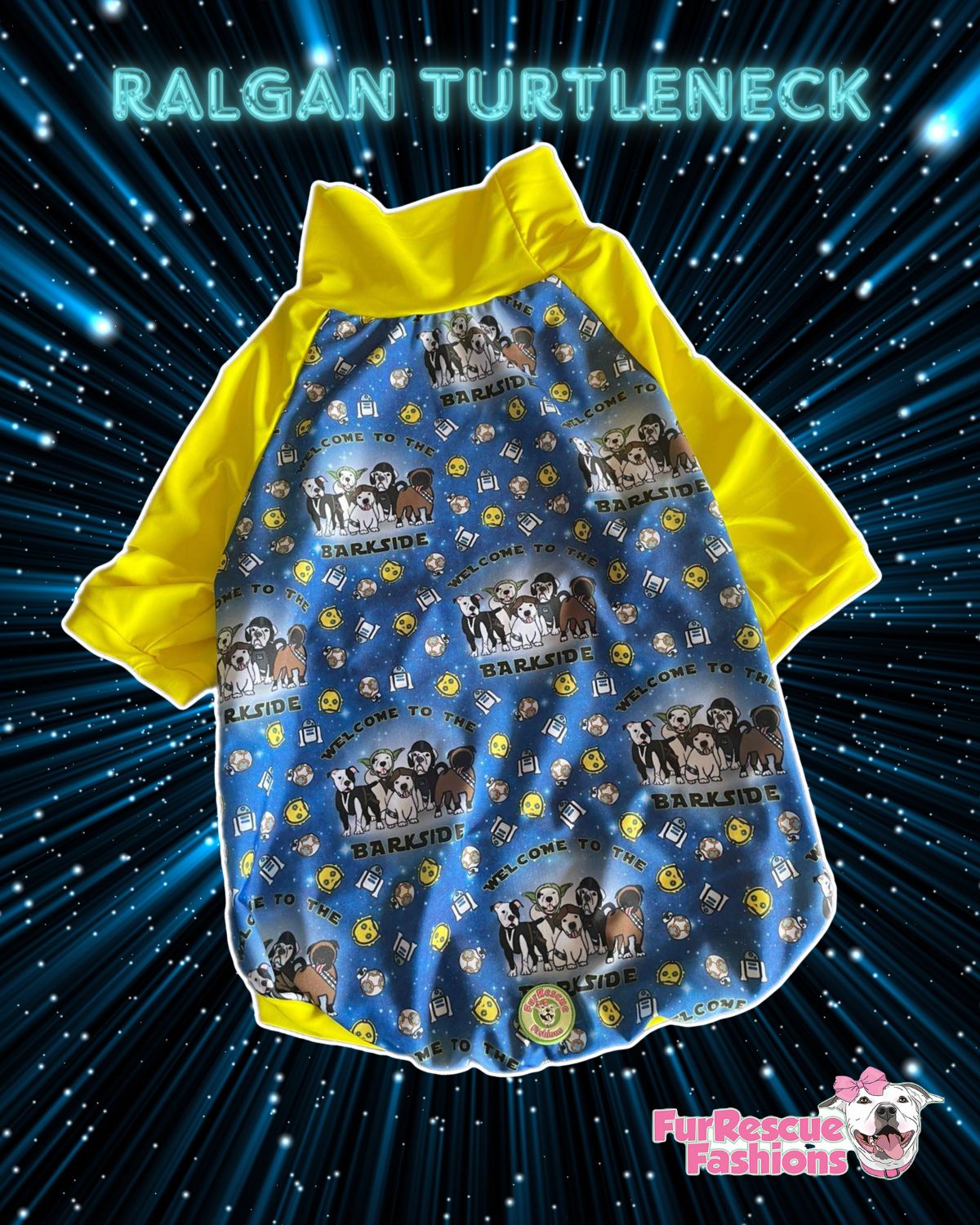 Welcome to the Bark Side - PAWJama with Yellow Trim & Neck