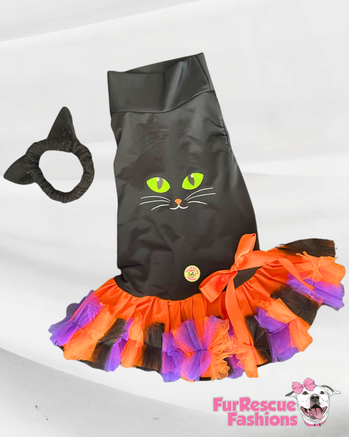 Midnight Kitty Dog Tutu Dress