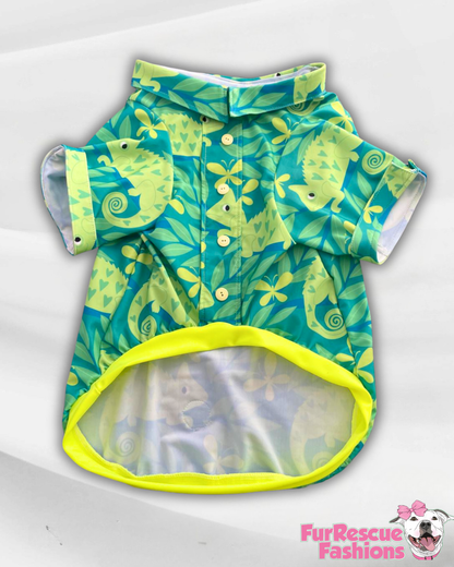 2026 Summer Hawaiian Faux Button Up Dog Shirt With Sleeves (Choose Your Pattern)