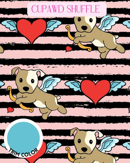 CuPAWed Shuffle - PAWjama with Sky Blue Neck & Trim/Sleeves