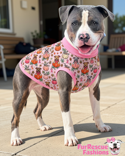 Orange You Glad We Wear Pink (Light Lavender) - Dog Pajama with Pink Neck & Trim/Sleeves