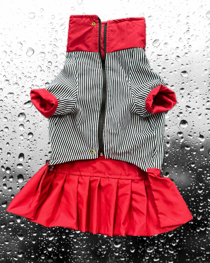 The Classy But Never Ordinary Reversible Rain Jacket Or Cape with Removable Hoodie And Skirt Or Ruffles