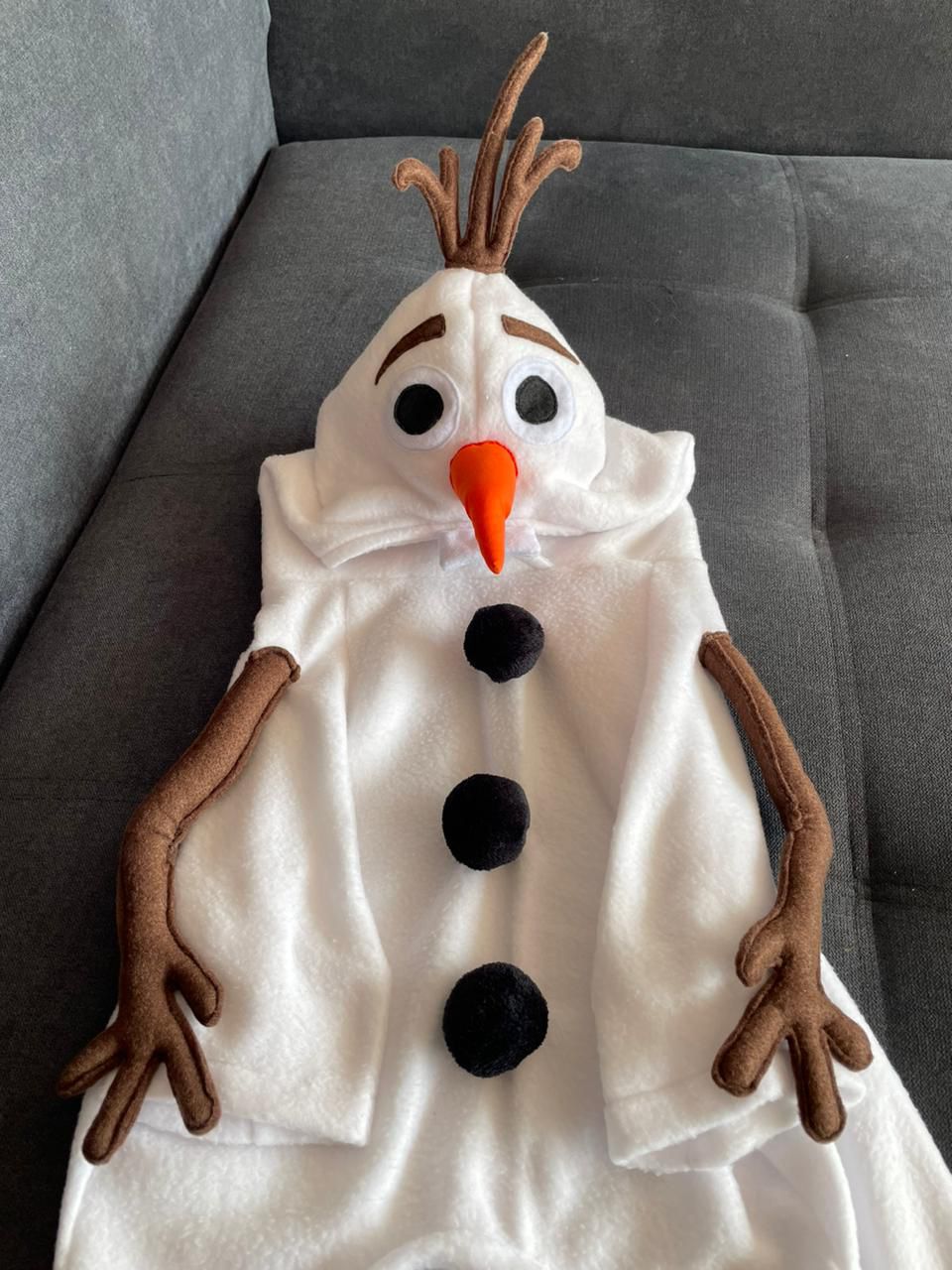 Olaf Snowman Dog Costume