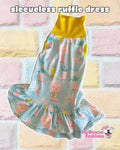 2024 Spring Dog Dress With Ruffle / With Sleeves or Sleeveless (Available in any pattern)