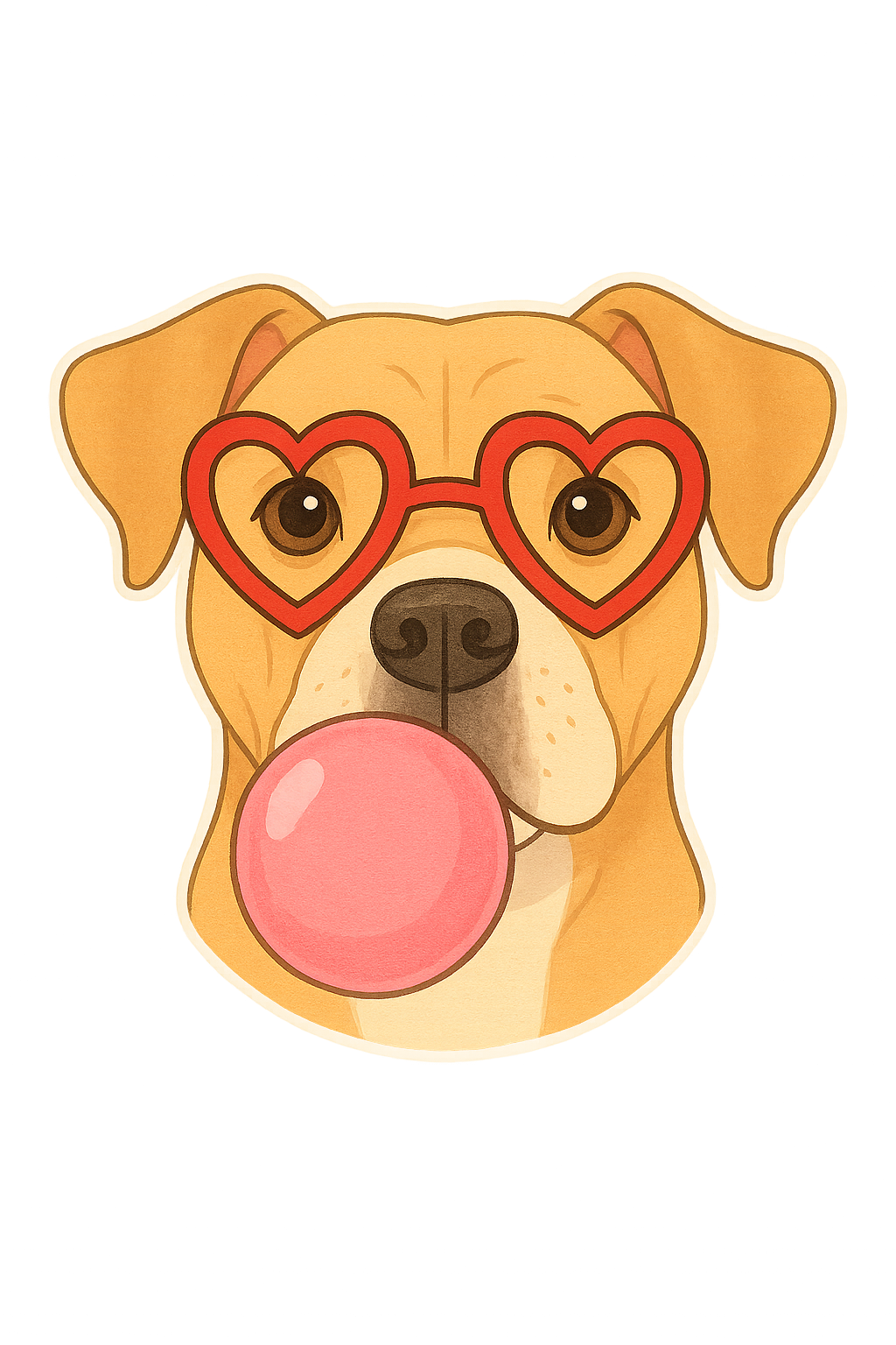 I Chews You - Pup With Bubblegum Unisex T-Shirt