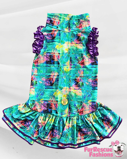2026 Summer Dog Dress With Ruffle / With Sleeves or Sleeveless (Available in any pattern)