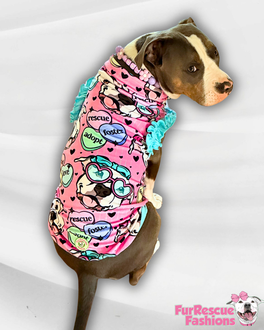 7th Anniversary Dog Shirt With Ruffles (AVAILABLE IN ANY PRE-ORDER PATTERN)