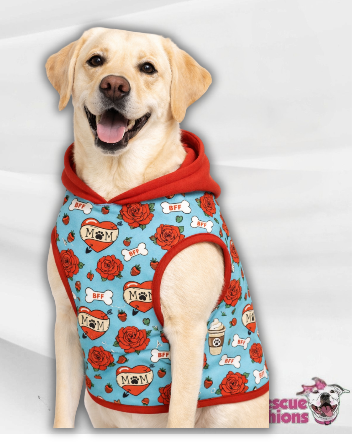 Mom’s BFF & Latte Love - PAWJama with Red Trim & Neck