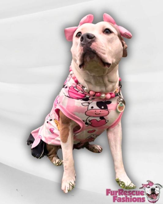 Moo-My Sweetheart Ruffle Dress