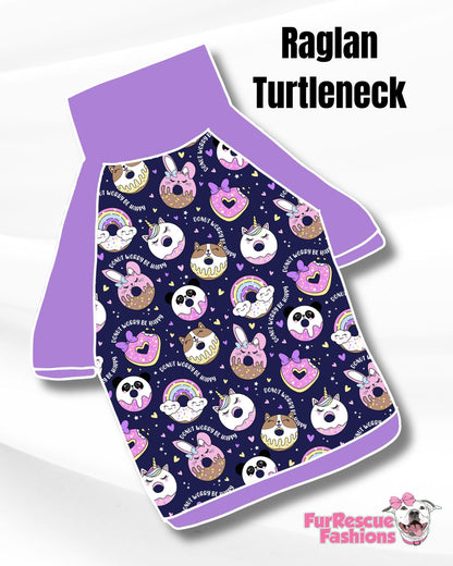 Donut Worry Pajama with Lavender Neck & Trim/Sleeves