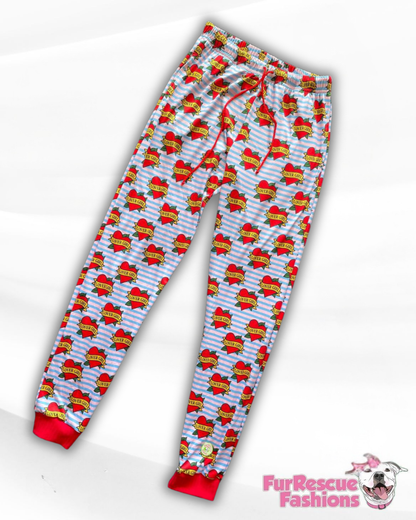 My Fur-Ever Valentine Unisex Human Pants (Available in any pattern)