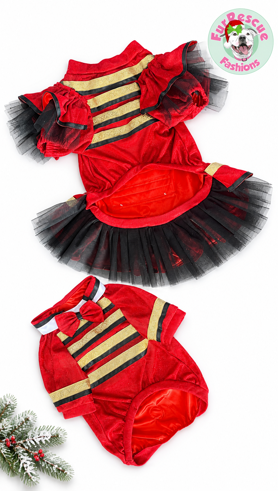 Nutcracker Couture Bow Tie Dog Shirt