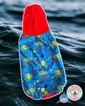 Snorkeling Happy Shark UV50 Pajama with Red Trim